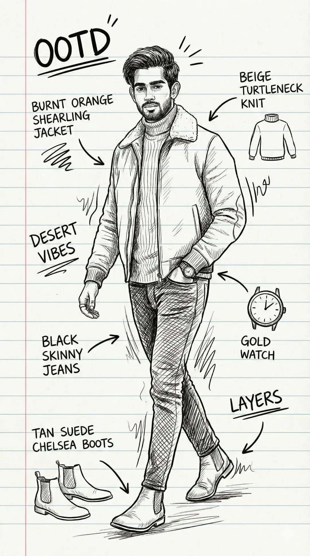 OOTD Fashion Collage Breakdown - Gemini AI Photo Prompt Example